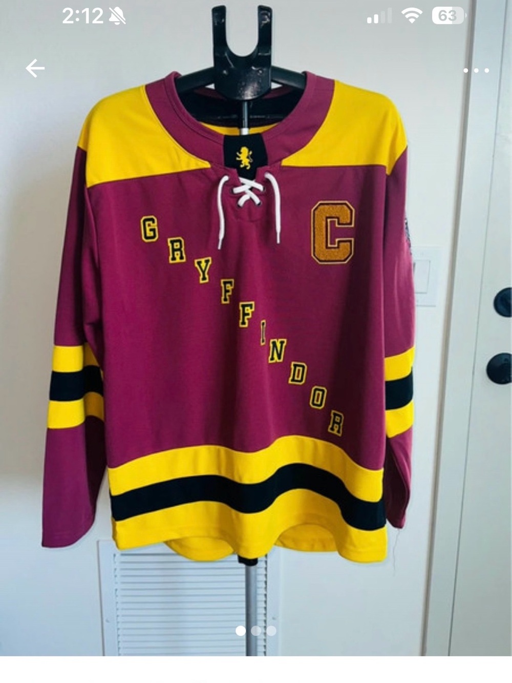 Warner Bros. Harry Potter Gryffindor Jersey in Maroon & Gold